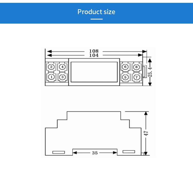 Voltage Transducer Input 0100V Output 4-20mA Transducer Voltage to Current Measurement